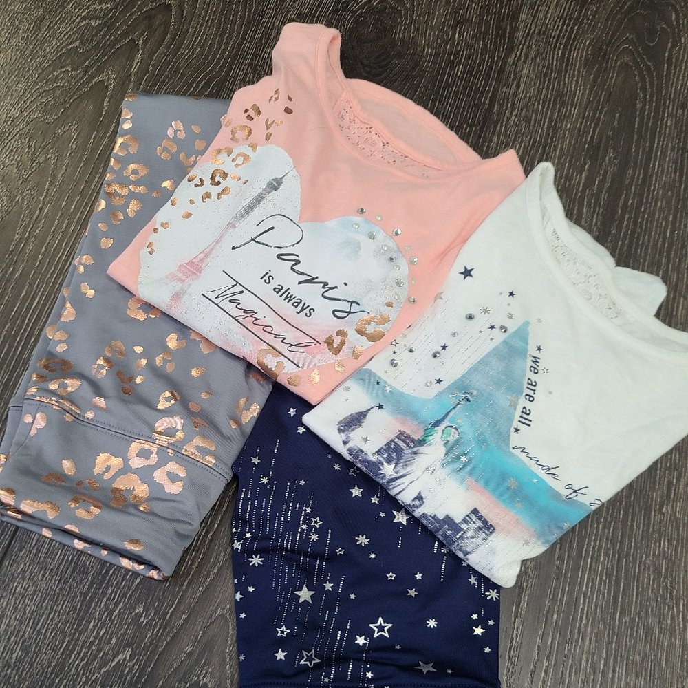Justice NY & Paris Leggings Sets